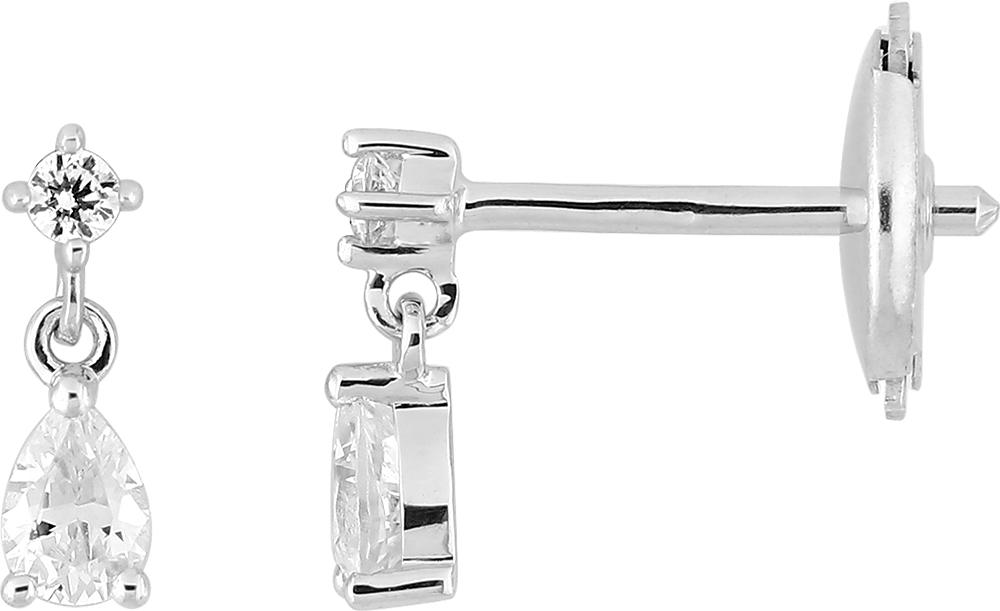 Puces diamant 0,40 ct GH-SI · Or gris 18 carats