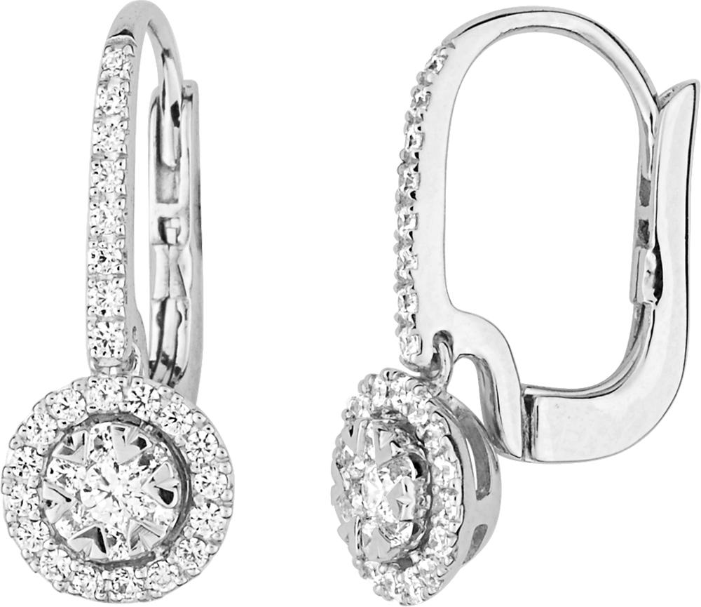 Dormeuses diamant 0,44 ct GH-SI · Or gris 18 carats