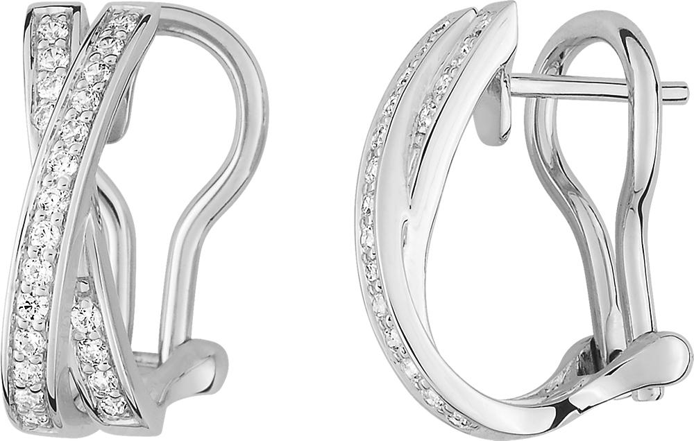 Créoles diamant 0,26 ct GH-SI · Or gris 18 carats