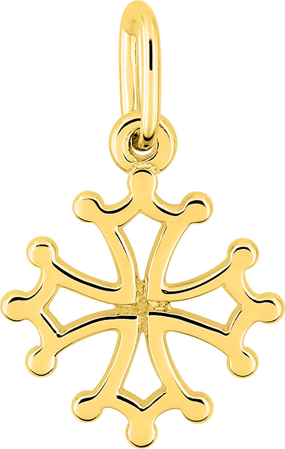 Pendentif croix occitane 0,2 g · Or jaune 18 carats