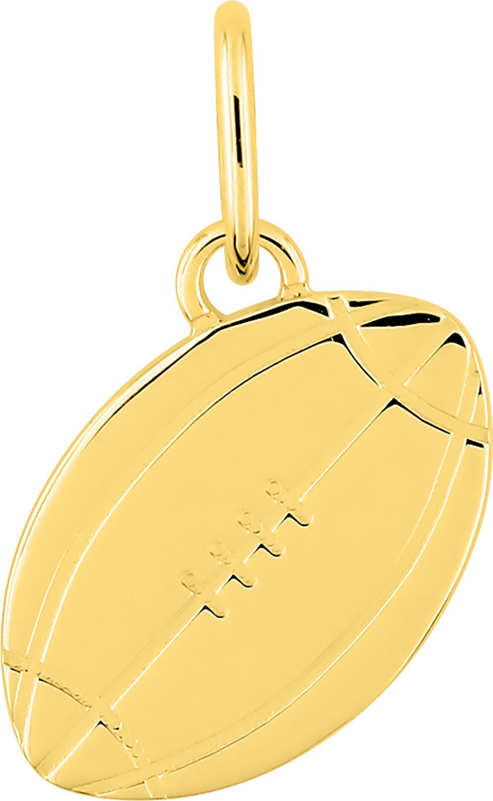 Pendentif ballon de rugby · Or jaune 18 carats