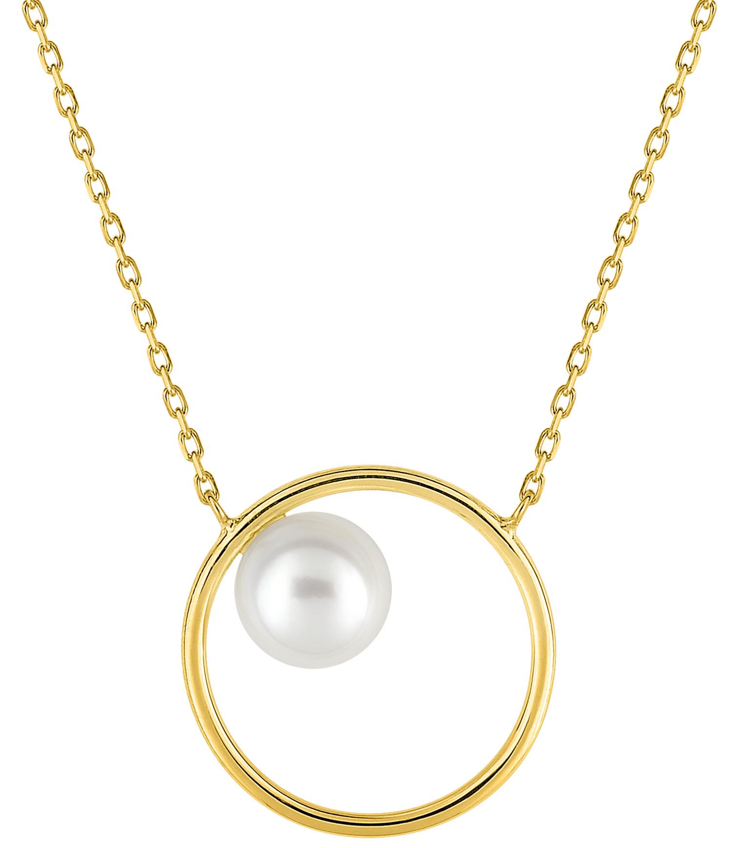 Collier cercle perle de culture d\'eau douce · Or jaune 18 carats