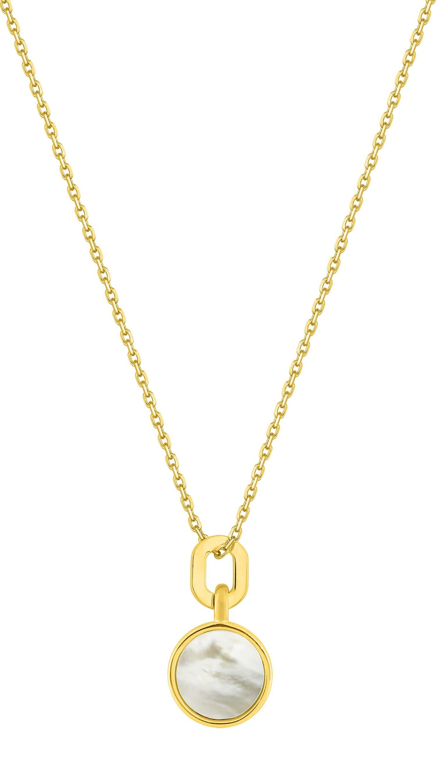 Collier médaille aigue-marine · Or jaune 18 carats