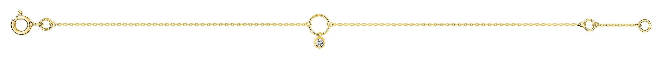 Bracelet anneau diamant 0,06 ct GH-P1 · Or jaune 18 carats