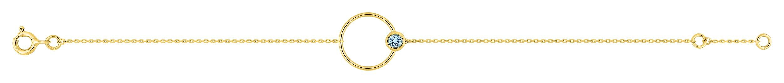 Bracelet cercle topaze bleue traitée · Or jaune 18 carats