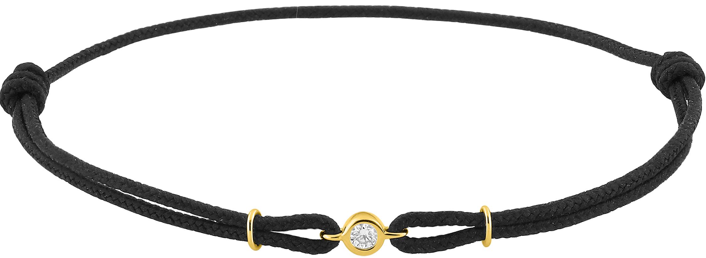 Bracelet souple cordon diamant 0,05 ct GH-P1 · Or jaune 18 carats