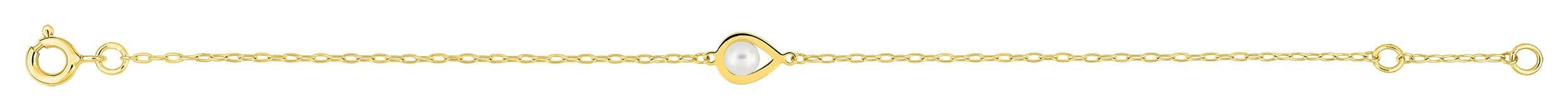 Bracelet goutte perle de culture d\'eau douce · Or jaune 18 carats