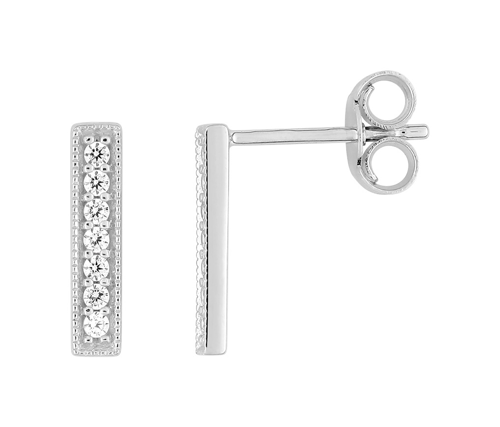 Boucles d\'oreilles Or 18 Carats & Oxydes de Zirconium