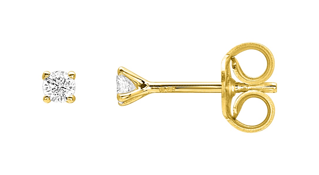 Boucles d\'oreilles Diamant 0.09ct GH/SI Or 18 Carats