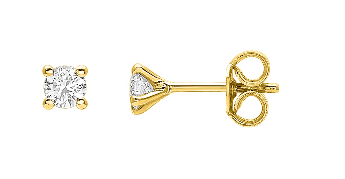 Boucles d\'oreilles Diamant 0.16ct GH/SI Or 18 Carats