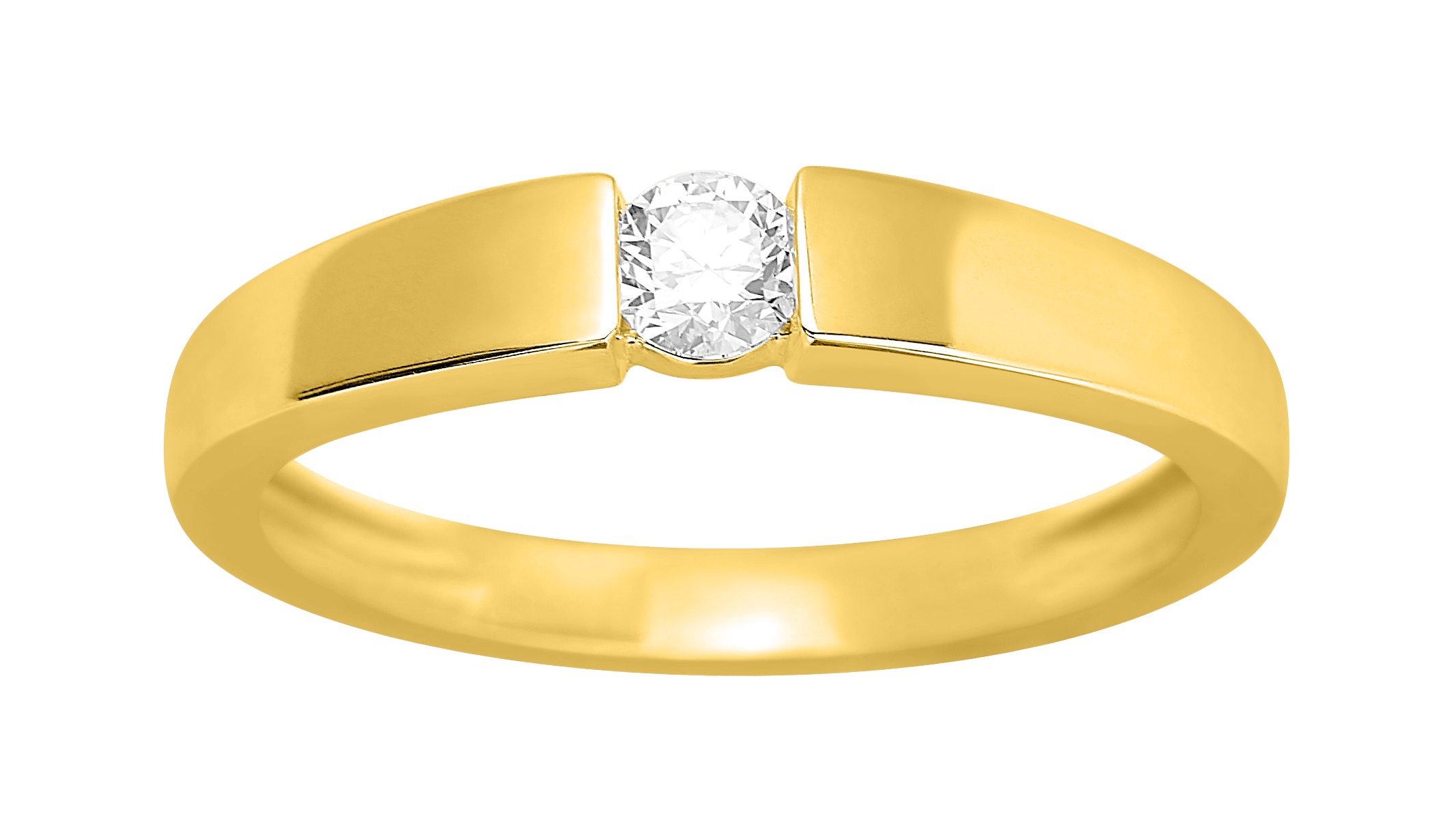 Solitaire Diamant 0.18ct GH-P1 Or 18 Carats