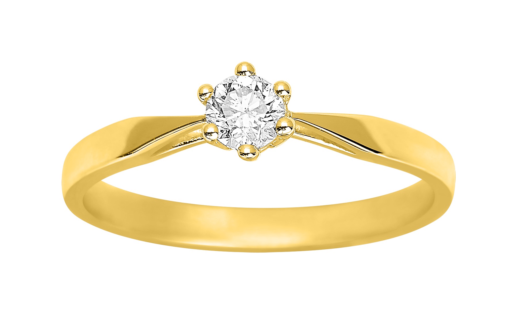 Solitaire Diamant 0.23ct GH-P1 Or 18 Carats