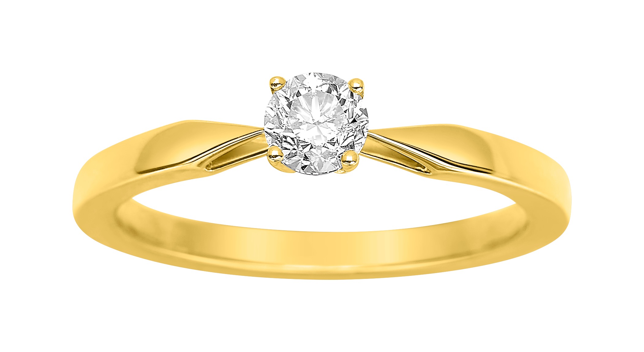 Solitaire Diamant 0.35ct GH-S1 Or 18 Carats