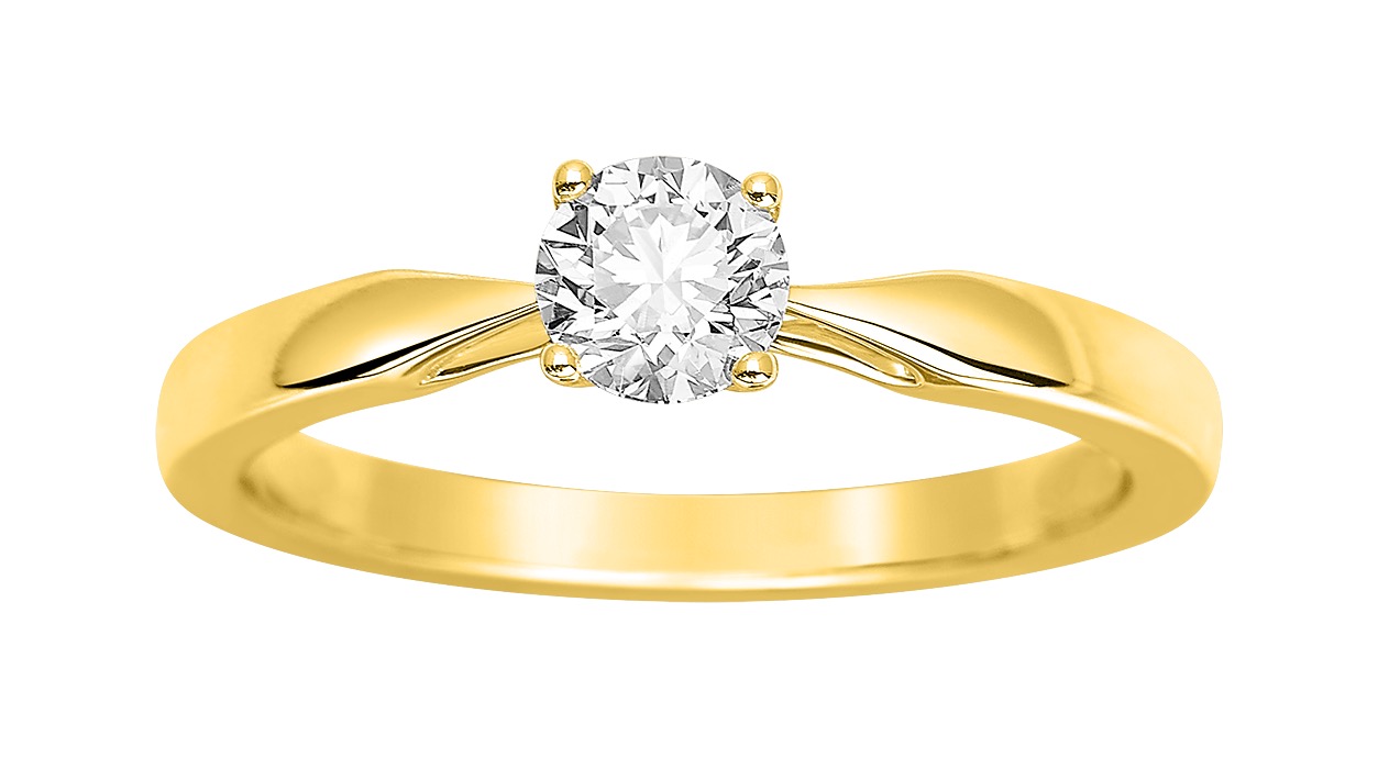 Solitaire Diamant 0.45ct GH-S1 Or 18 Carats