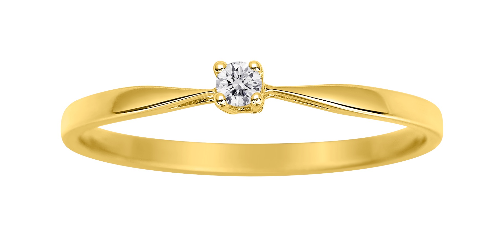 Solitaire Diamant 0.04ct GH/SI Or 18 Carats