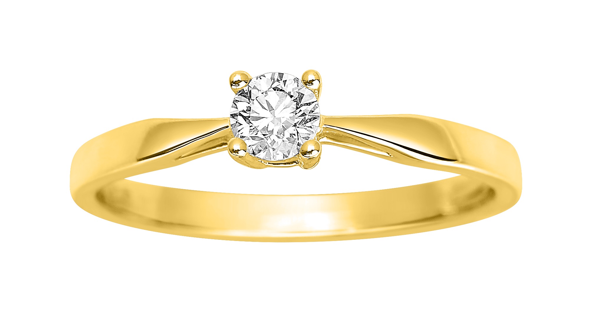 Solitaire Diamant 0.23ct GH/SI Or 18 Carats
