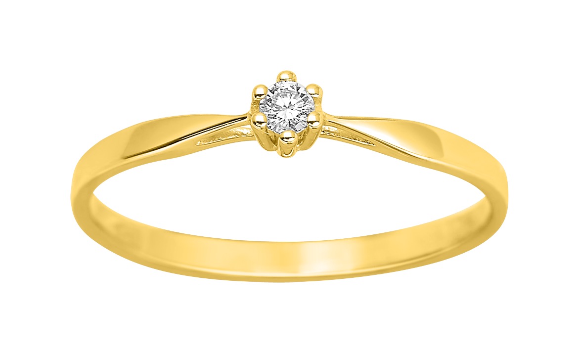 Solitaire Diamant 0.04ct GH/SI Or 18 Carats