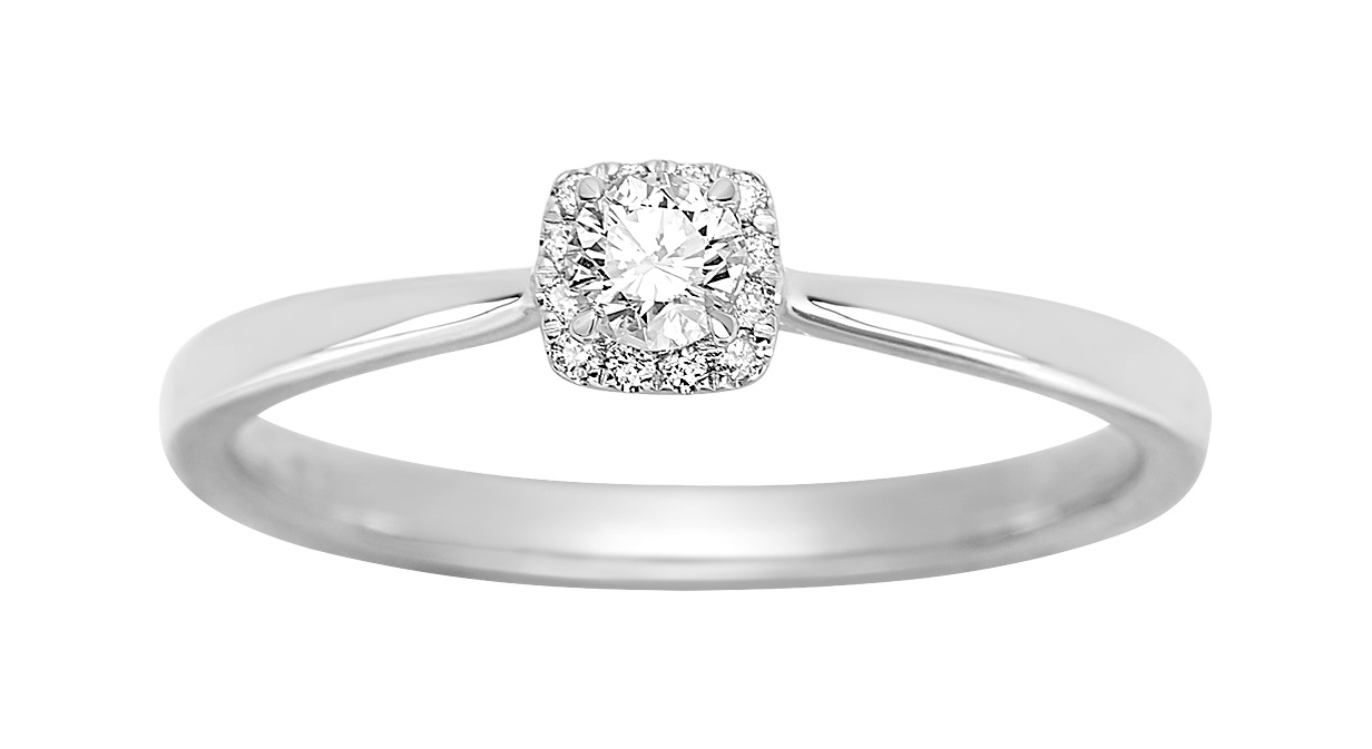 Solitaire Diamant 0.20ct GH-SI Or 18 Carats
