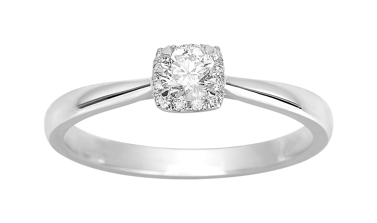 Solitaire Diamant 0.30ct GH-SI Or 18 Carats