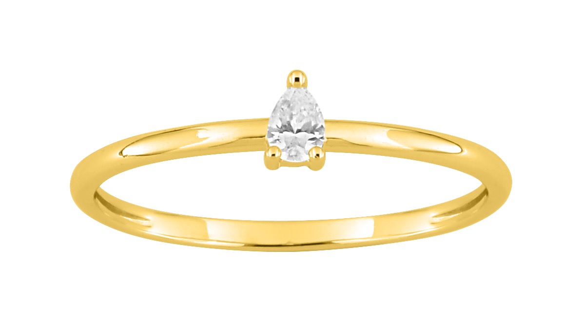 Solitaire Diamant 0.15ct GH-SI Or 18 Carats