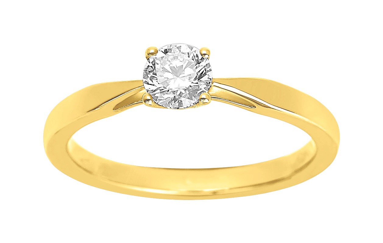 Solitaire Diamant 0.40ct GH-SI Or 18 Carats