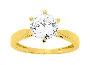 Bague Oxyde de Zirconium Or 18 Carats