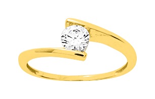 Bague Oxyde de Zirconium Or 18 Carats
