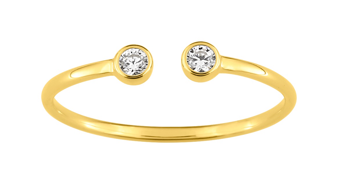 Bague Oxyde de Zirconium Or 18 Carats