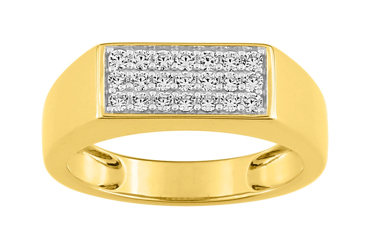 Bague Oxyde de Zirconium & Rhodium Or 18 Carats