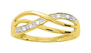 Bague Oxyde de Zirconium & Rhodium Or 18 Carats