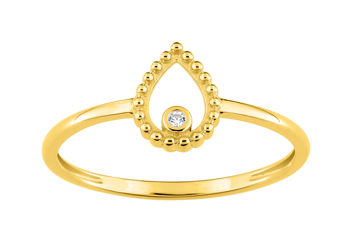 Bague Oxyde de Zirconium Or 18 Carats
