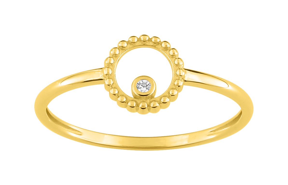 Bague Oxyde de Zirconium Or 18 Carats