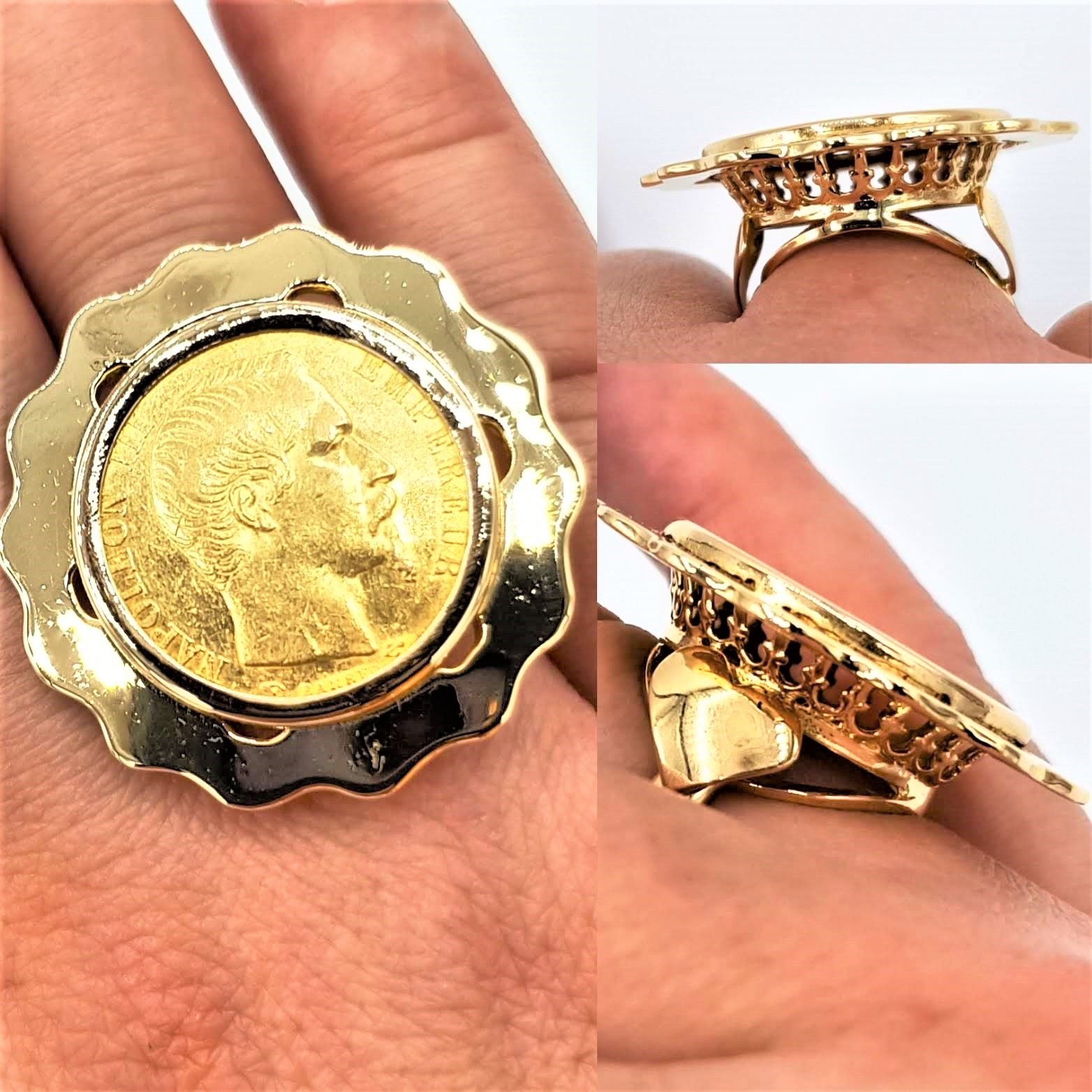 Bague Porte Piece Napoleon 20frcs