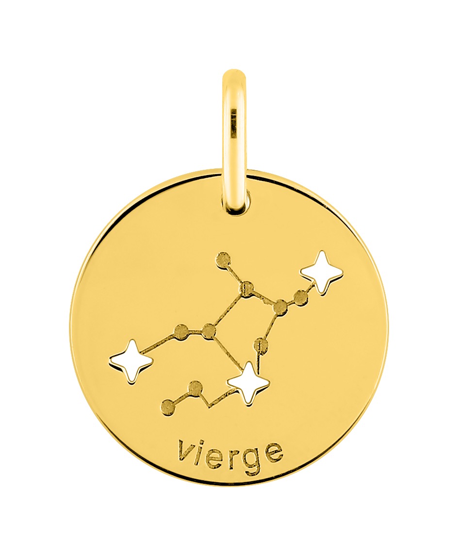 Pendentif Zodiaque Vierge Or 18 Carats