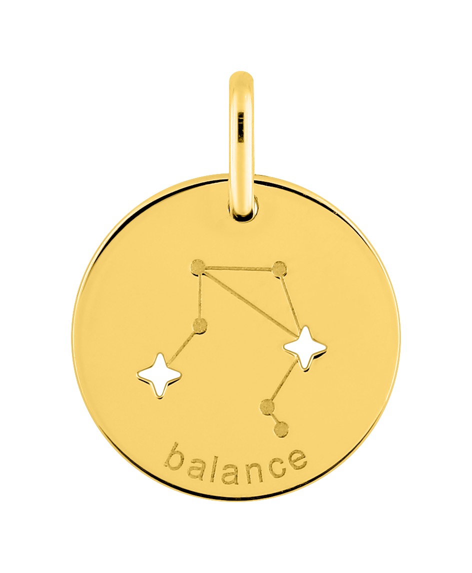 Pendentif Zodiaque Balance Or 18 Carats