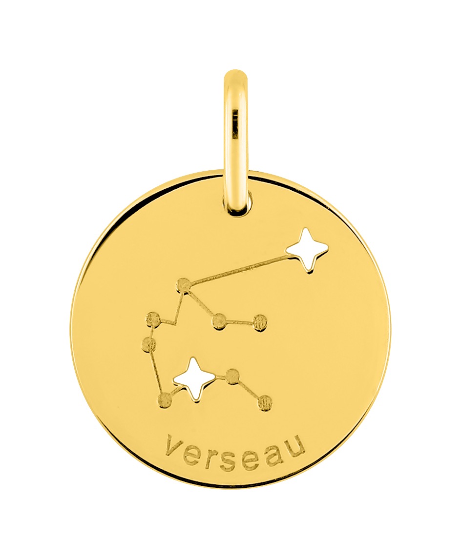 Pendentif Zodiaque Verseau Or 18 Carats