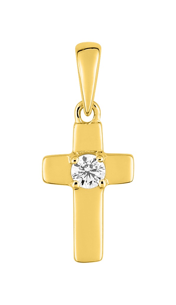 Pendentif Or & Oxydes de Zirconium 18 Carats