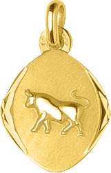 Pendentif Zodiaque Taureau Or 18 Carats