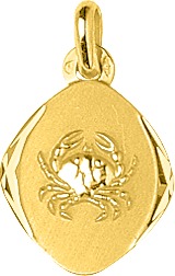 Pendentif Zodiaque Cancer Or 18 Carats