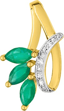 Pendentif Or 18 Carats Pierre Précieuse & Diamant 0.01ct GH-P1