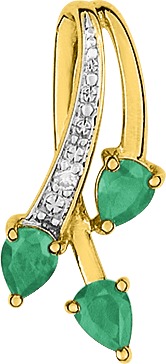 Pendentif Or 18 Carats Pierre Précieuse & Diamant 0.01ct GH-P1