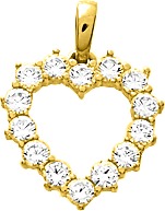 Pendentif Or & Oxydes de Zirconium 18 Carats