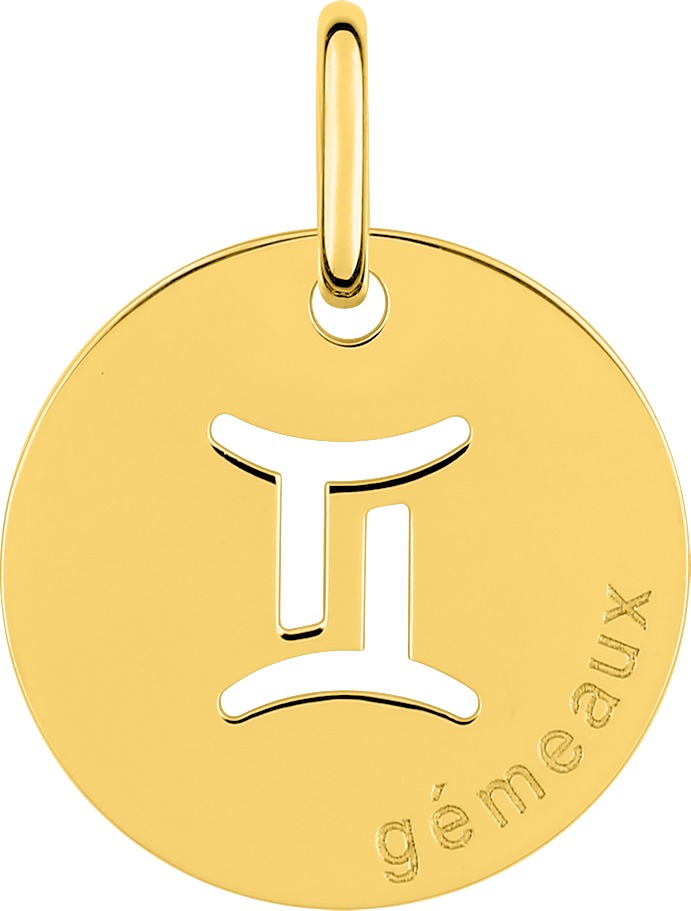 Pendentif Zodiaque Gémeaux Or 18 Carats