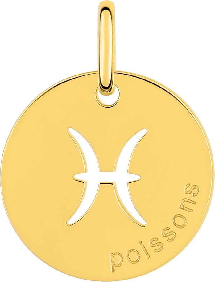 Pendentif Zodiaque Poissons Or 18 Carats