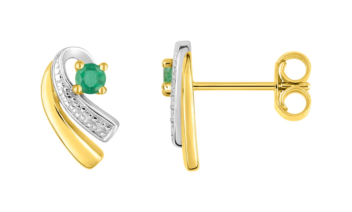 Boucles d\'oreilles Or 18 Carats & Rhodium