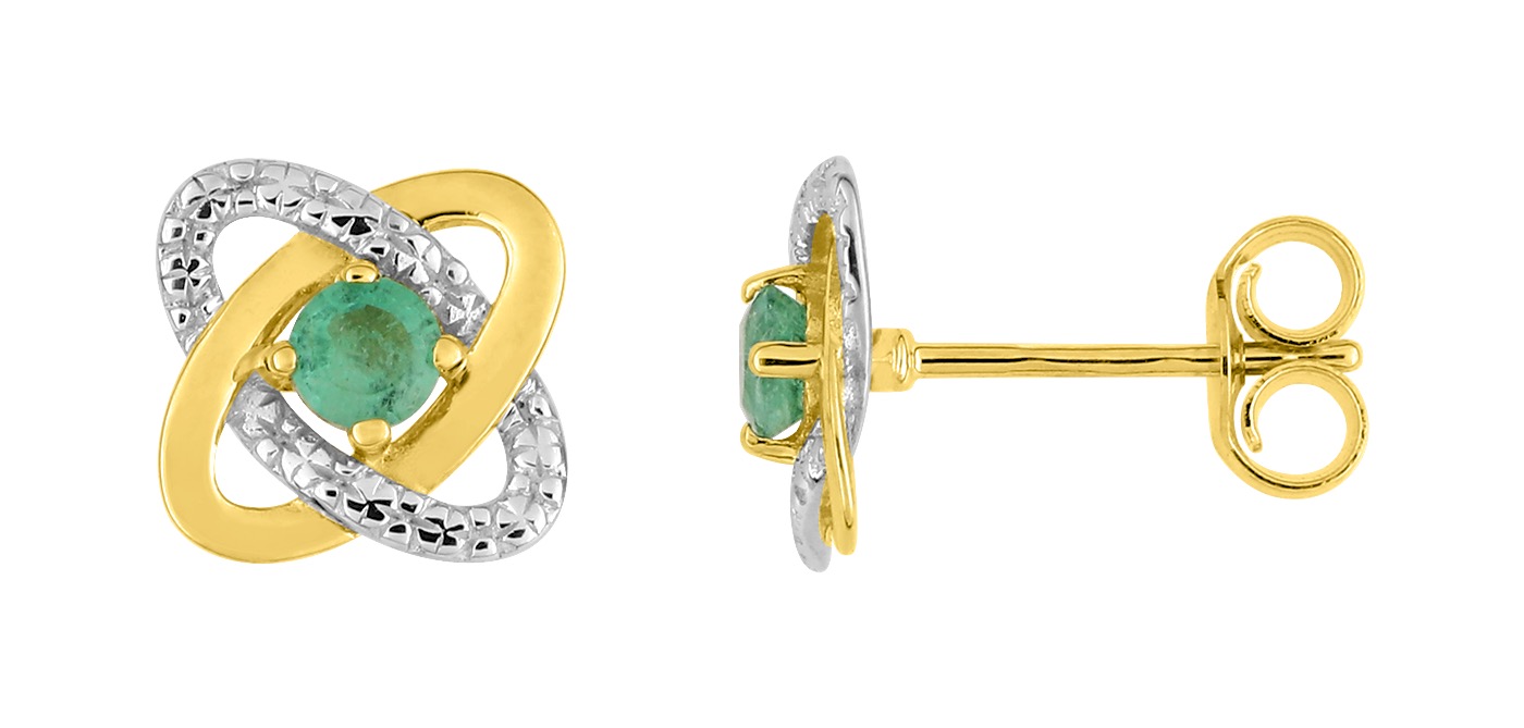 Boucles d\'oreilles Or 18 Carats & Rhodium