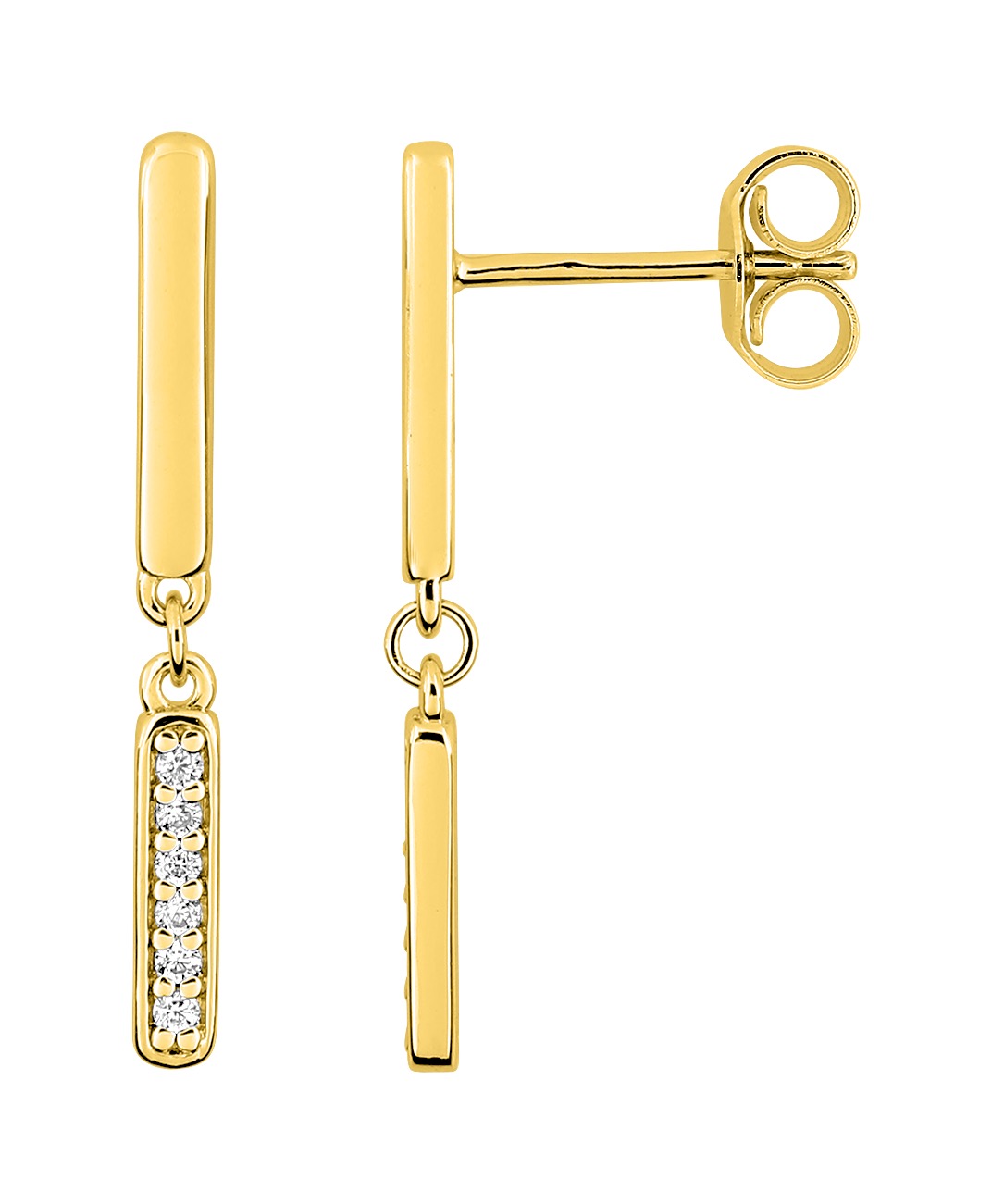Boucles d\'oreilles Diamant 0.06ct GH-P1 Or 18 Carats