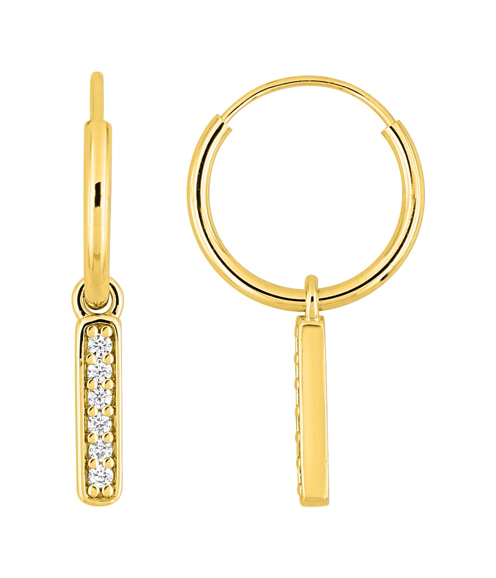 Boucles d\'oreilles Diamant 0.06ct GH-P1 Or 18 Carats