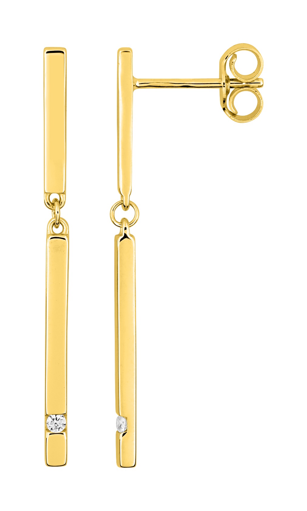 Boucles d\'oreilles Diamant 0.03ct GH-P1 Or 18 Carats
