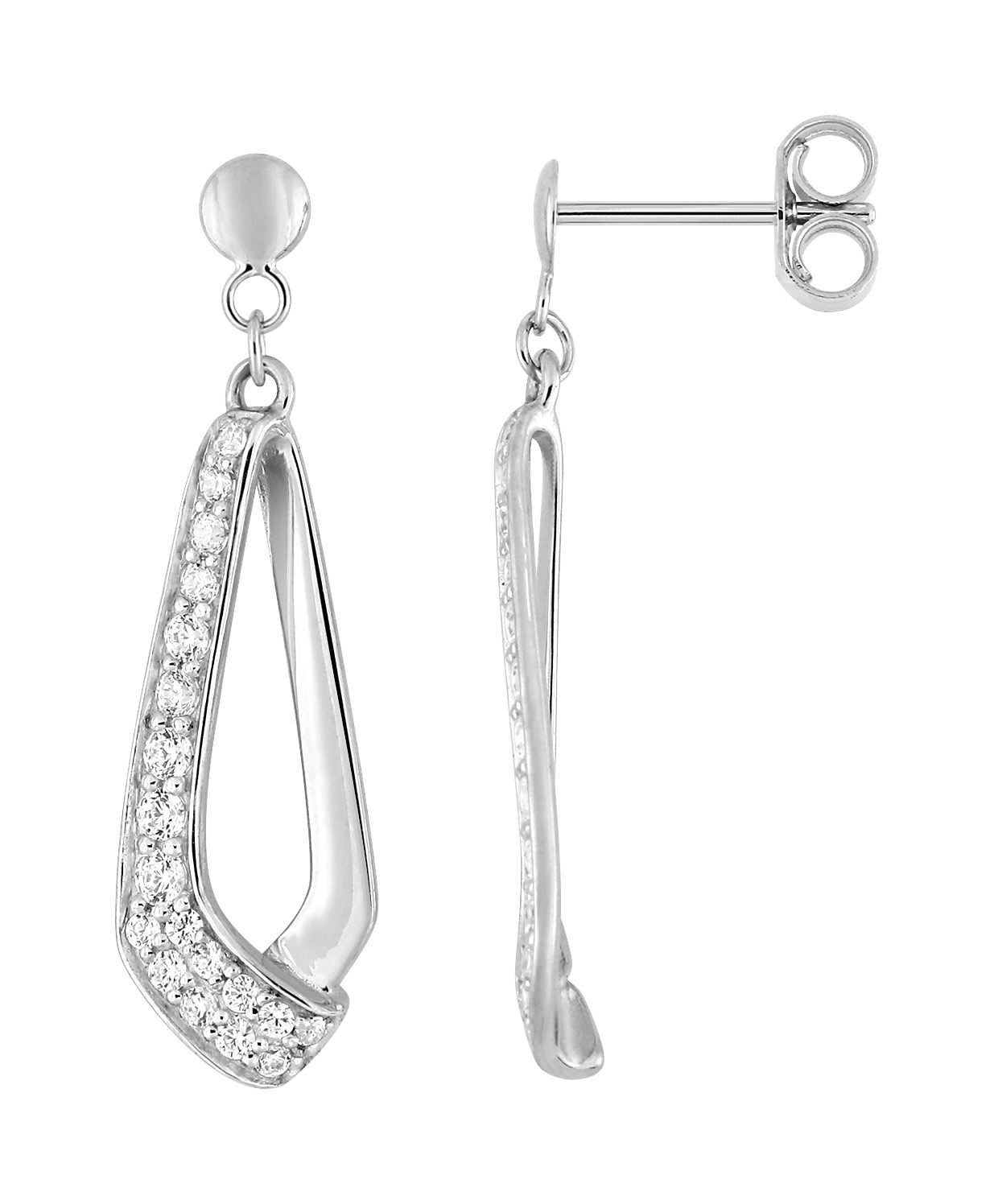 Boucles d\'oreilles Or 18 Carats & Oxydes de Zirconium